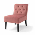 Fauteuil en bois et tissu rose 70x58x76 cm