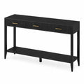 Console en métal et MDF avec 3 tiroirs Noire 120 cm