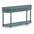 Console demi-lune en bois avec 3 tiroirs
