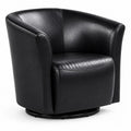 Fauteuil pivotant en cuir synthétique Noir