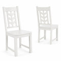 Lot de 2 chaises en bois Blanc