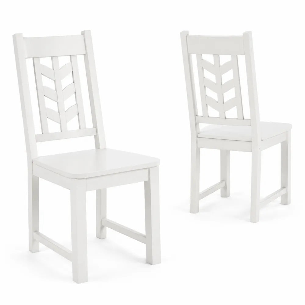 Lot de 2 chaises en bois Blanc